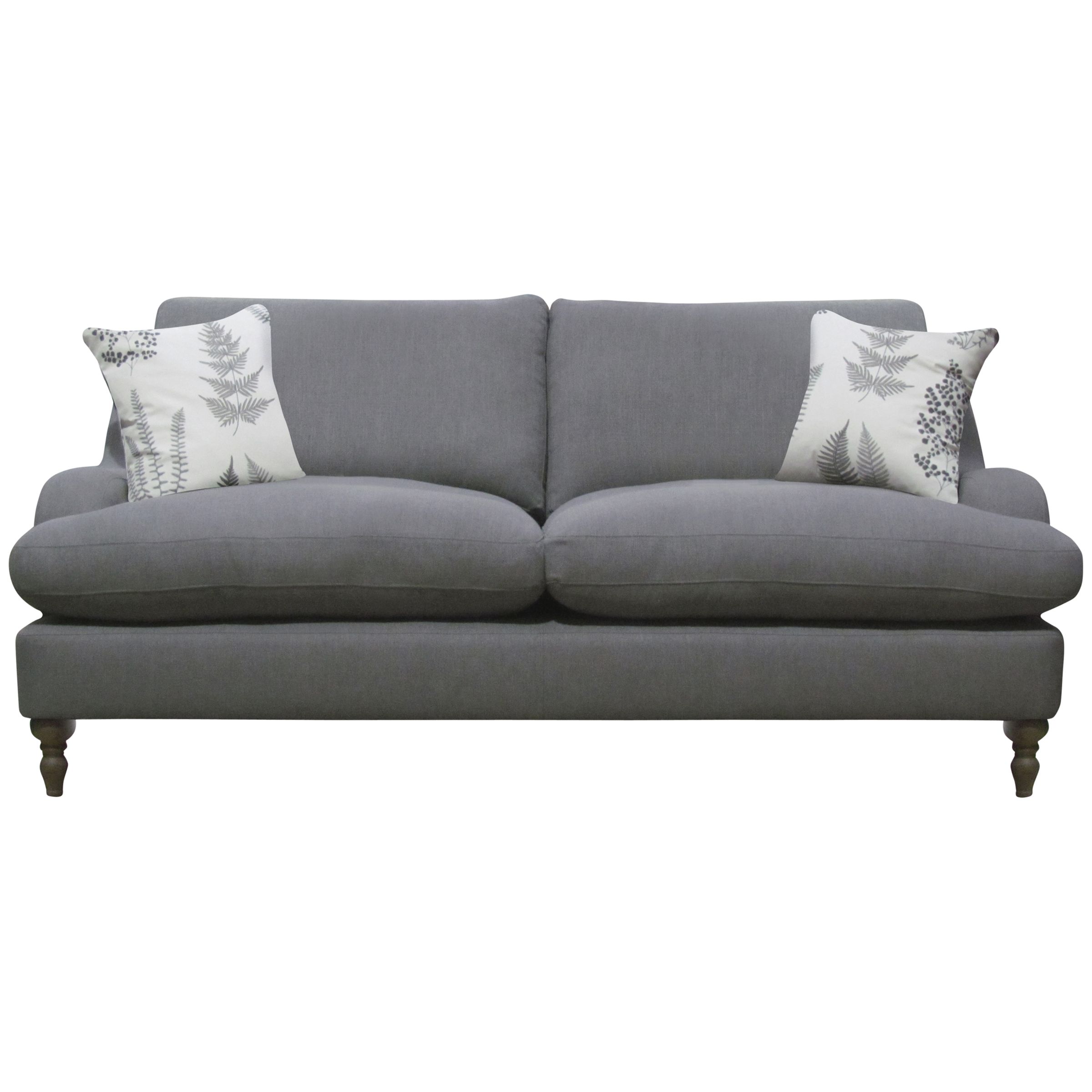 John Lewis Bracken Large Sofa, Charcoal, width 190cm