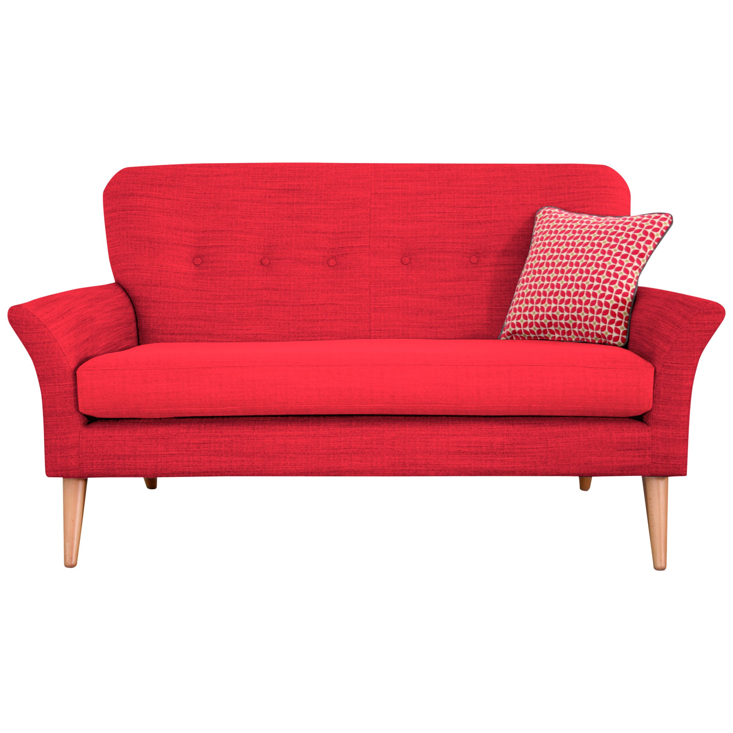 House by John Lewis Carrie Petite Sofa, Porto Red, width 149cm