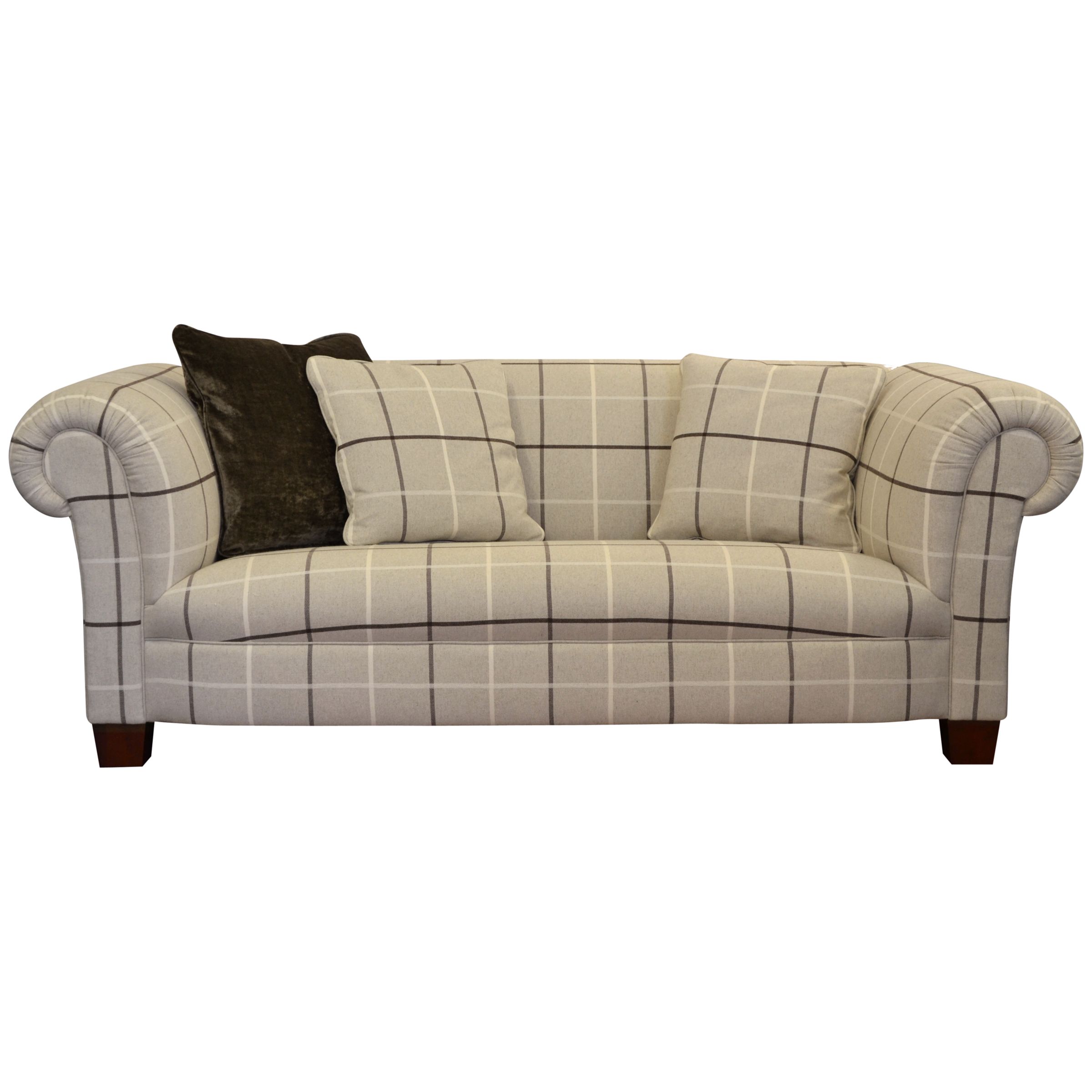 John Lewis Todd Large Sofa, Holywell Check, width 192cm