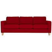 John Lewis Portia Grand Sofa, Linoso Red, width 183cm
