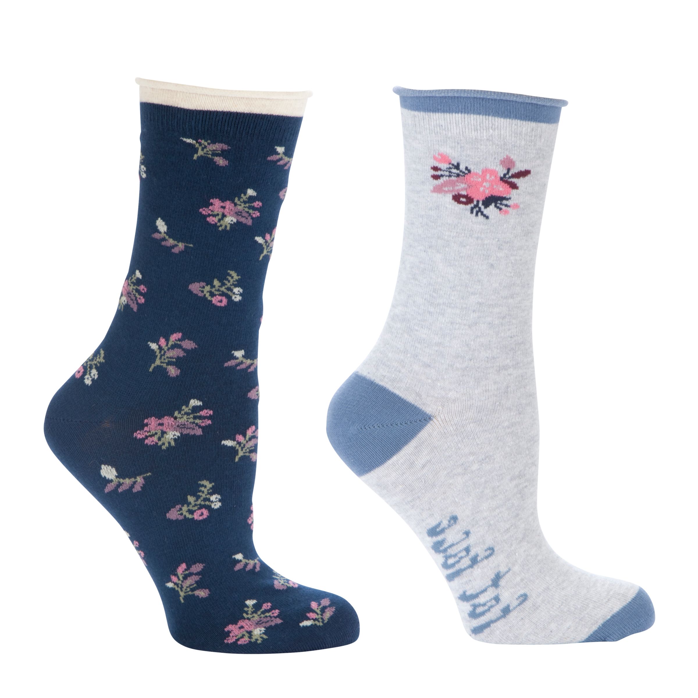 Fat Face Floral Ditsy Ankle Socks, Pack of 2, Navy