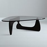 Vitra Noguchi Coffee Table, Black Ash, width 128cm