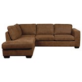 John Lewis Felix Leather LHF Chaise End Sofa, Ashanti Hide, width 258cm