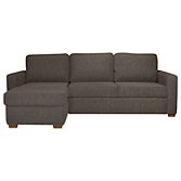 John Lewis Sacha Platform Sofa Bed, Serene Carbon/ Dark Leg, width 239cm