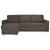John Lewis Sacha Platform Sofa Bed, Serene Carbon/ Light Leg, width 239cm
