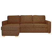 John Lewis Sacha Platform Sofa Bed, Serene Espresso/ Light Leg, width 239cm