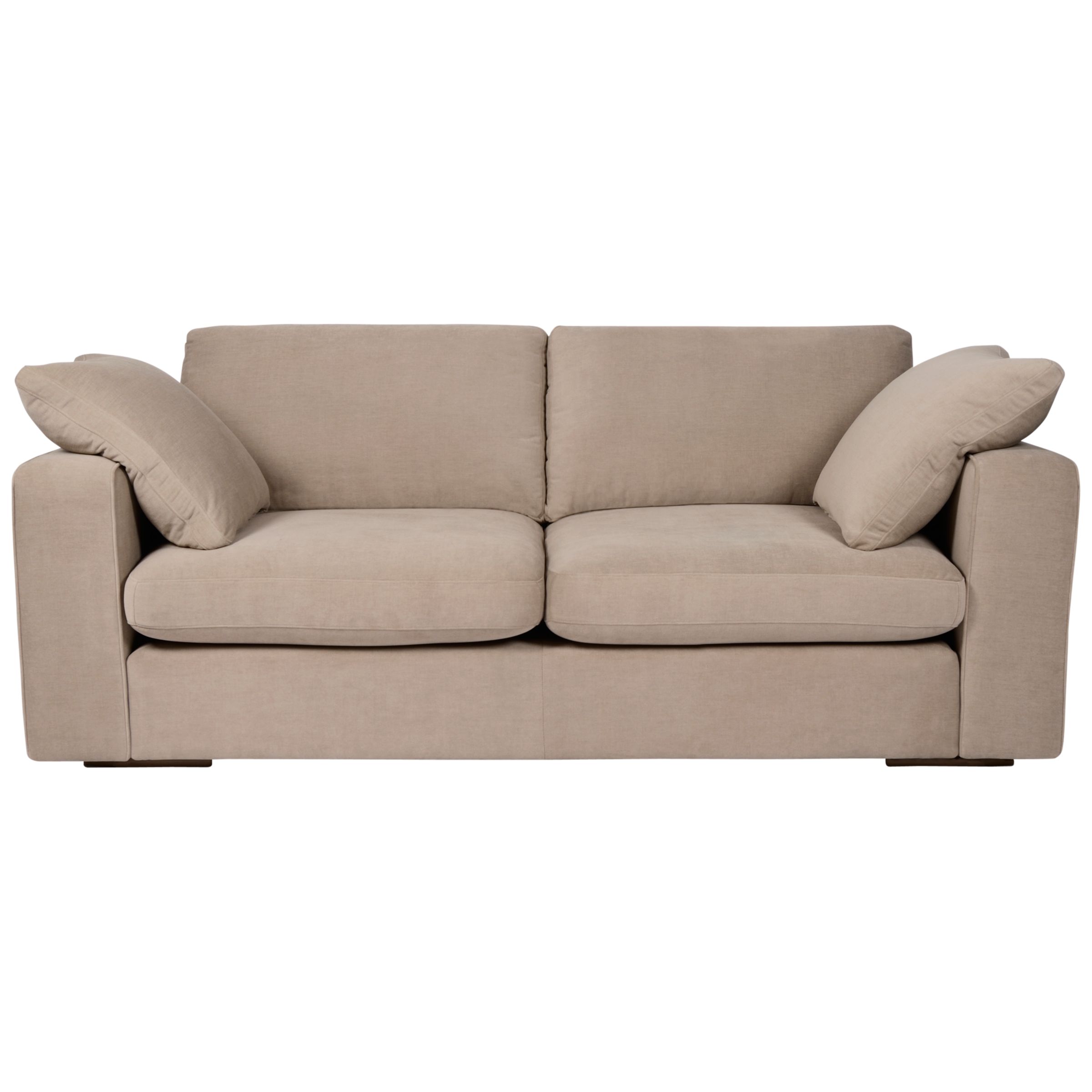 John Lewis Jones Options 2 Square Arm Large Sofa, Devin Oatmeal, width 208cm