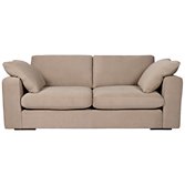 John Lewis Jones Options 2 Square Arm Large Sofa, Devin Oatmeal, width 208cm