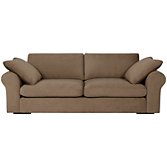 John Lewis Jones Options 2 Scroll Arm Grand Sofa, Bark, width 228cm