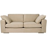 John Lewis Jones Options 2 Scroll Arm Large Sofa, Cream, width 208cm