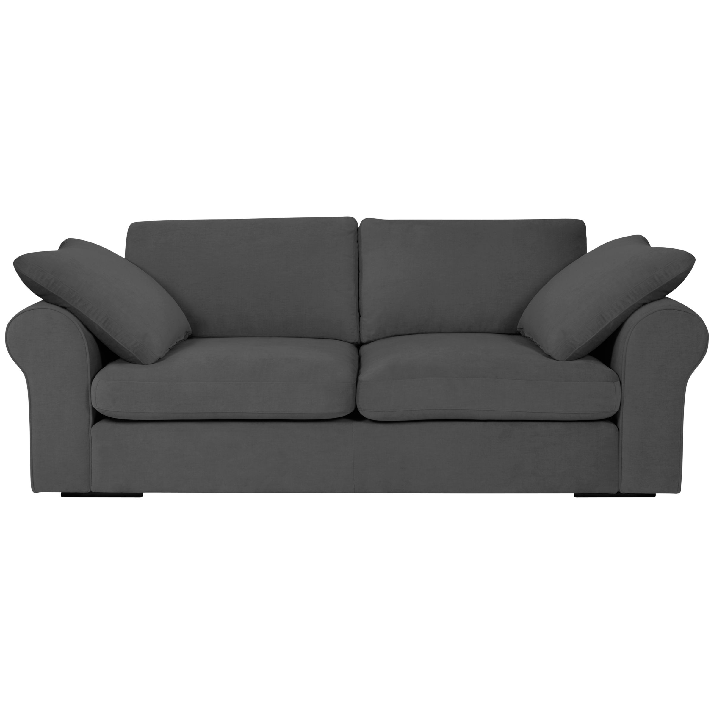 John Lewis Jones Options 2 Scroll Arm Large Sofa, Shadow, width 208cm