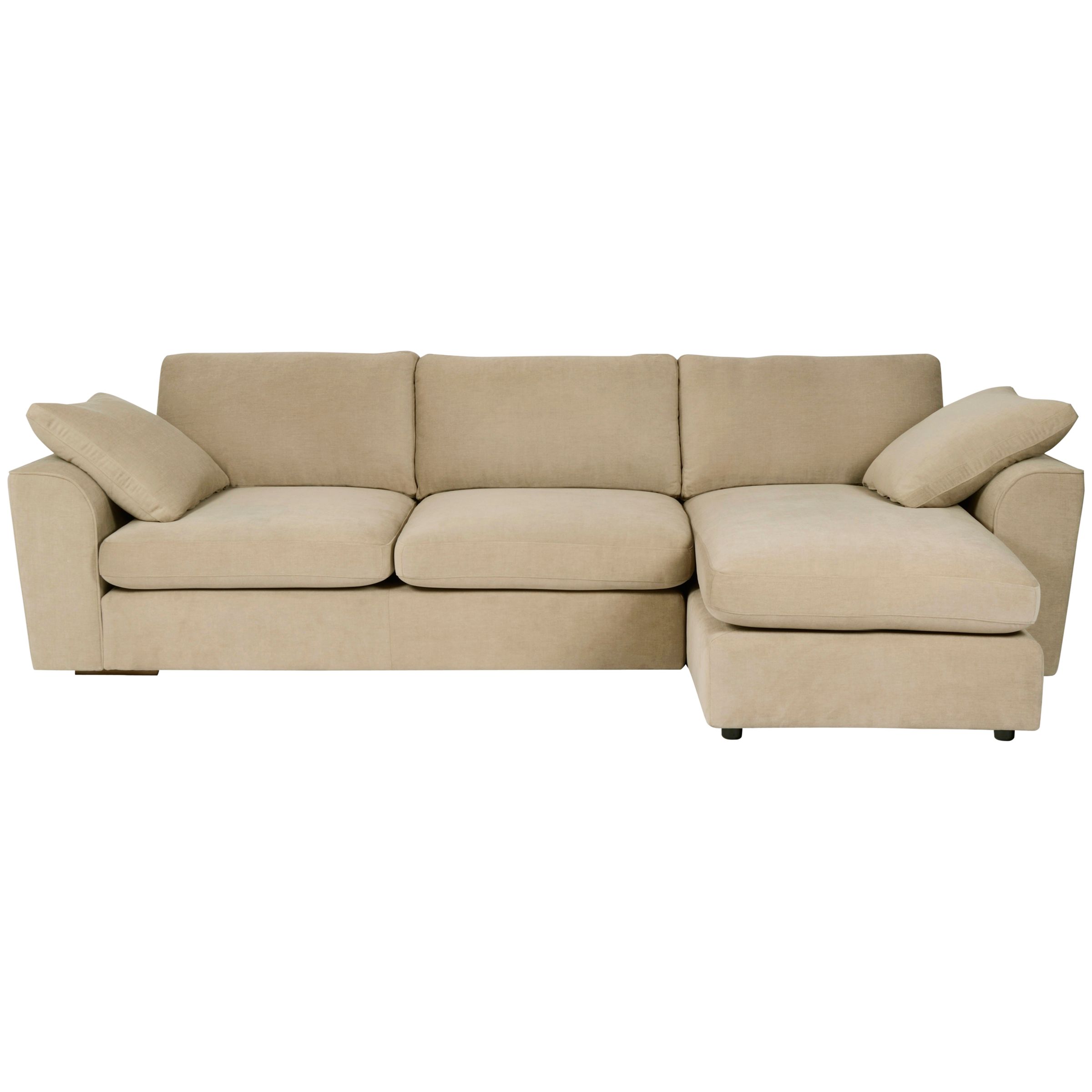John Lewis Jones Options 2 Chaise End Sofa, Cream, width 185cm