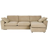 John Lewis Jones Options 2 Chaise End Sofa, Cream, width 185cm