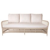 Kettler Hampton Outdoor Lounge Sofa, Whitewash, width 194cm