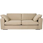 John Lewis Jones Options 2 Square Arm Grand Sofa, Cream, width 228cm