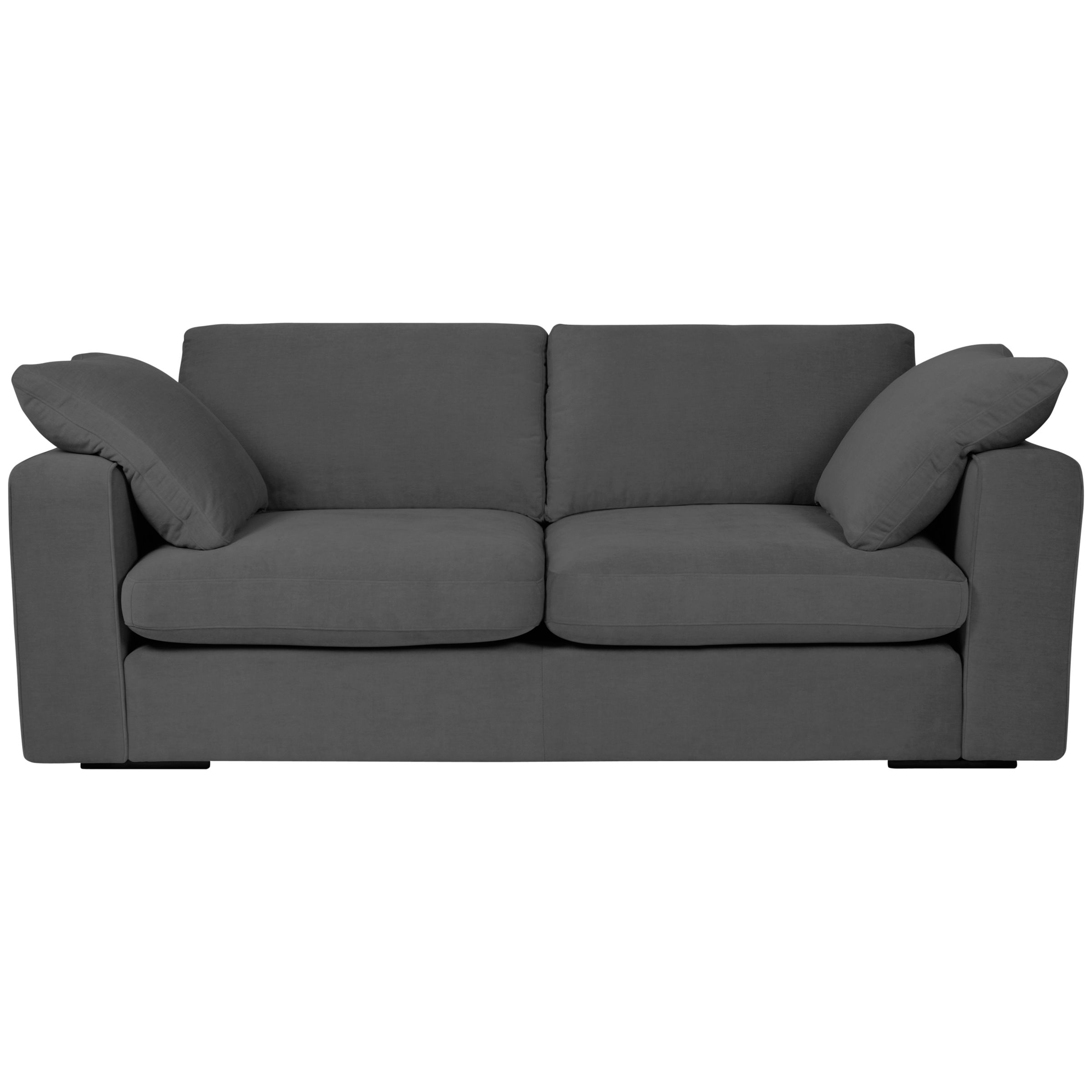 John Lewis Jones Options 2 Square Arm Large Sofa, Shadow, width 208cm