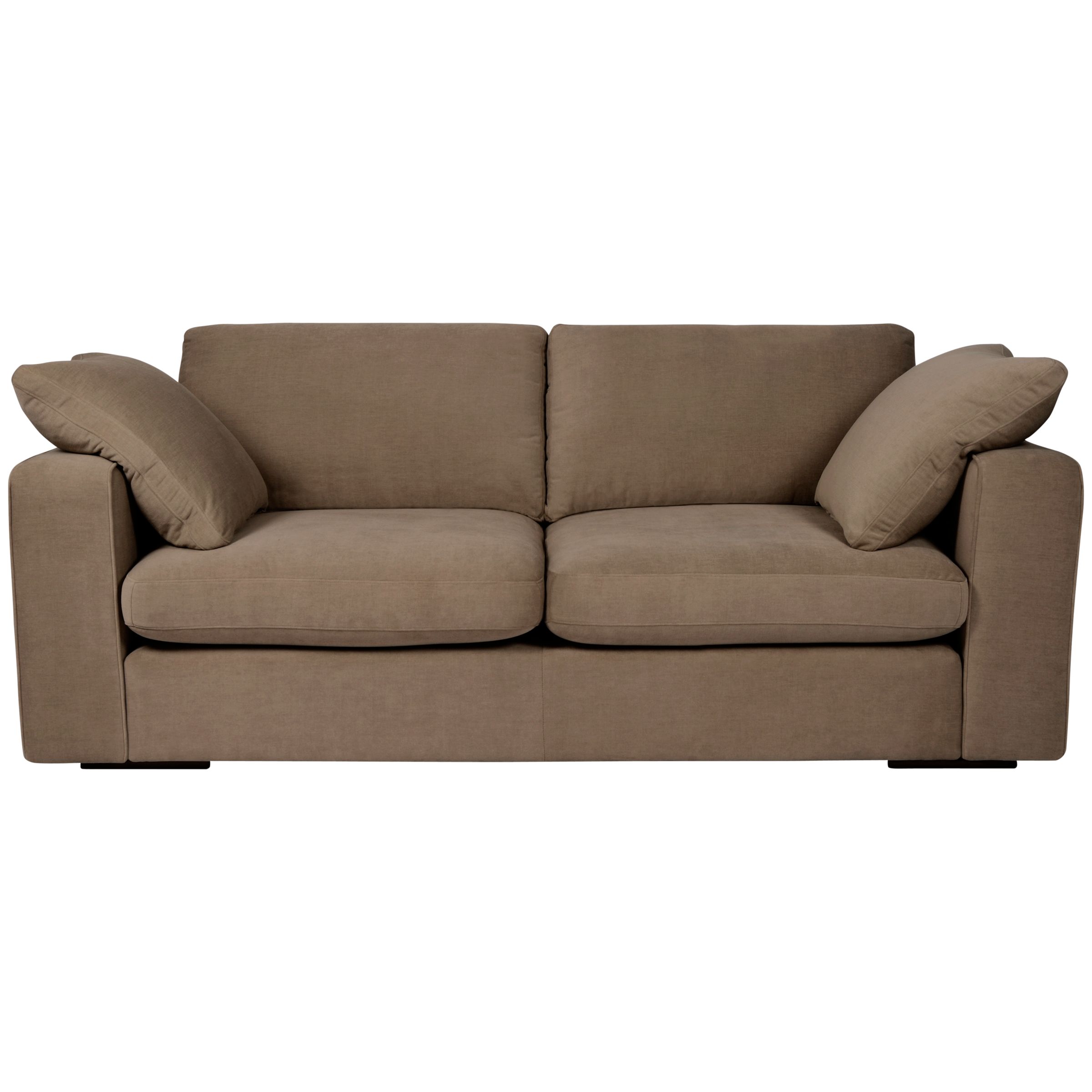 John Lewis Jones Options 2 Square Arm Large Sofa, Bark, width 208cm