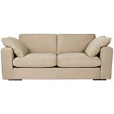John Lewis Jones Options 2 Square Arm Large Sofa, Cream, width 208cm