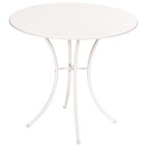 emu Pigalle Round 2 Seater Outdoor Dining Table, White, width 80cm