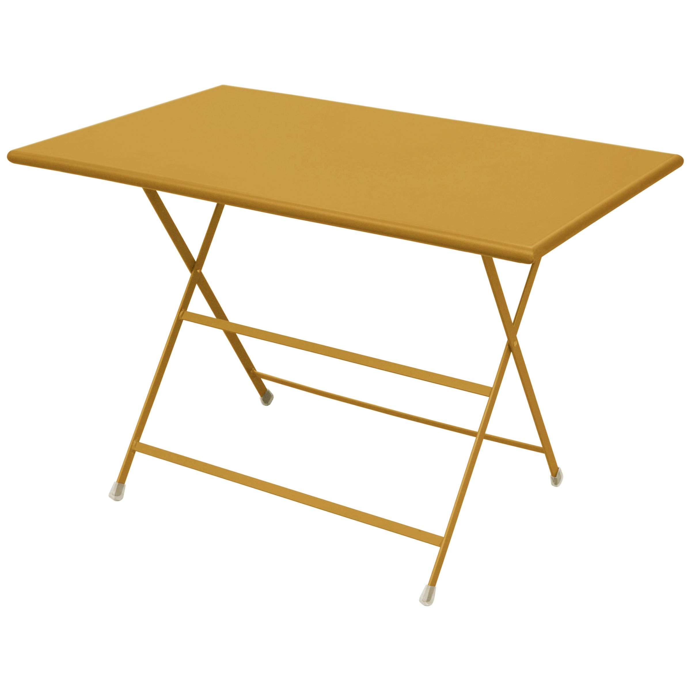 emu Arc En Ciel Rectangular 4 Seater Outdoor Dining Table, Orange, width 70cm