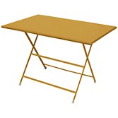 emu Arc En Ciel Rectangular 4 Seater Outdoor Dining Table, Orange, width 70cm