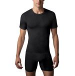 Spanx Cotton Compression Crew Neck Top, Black