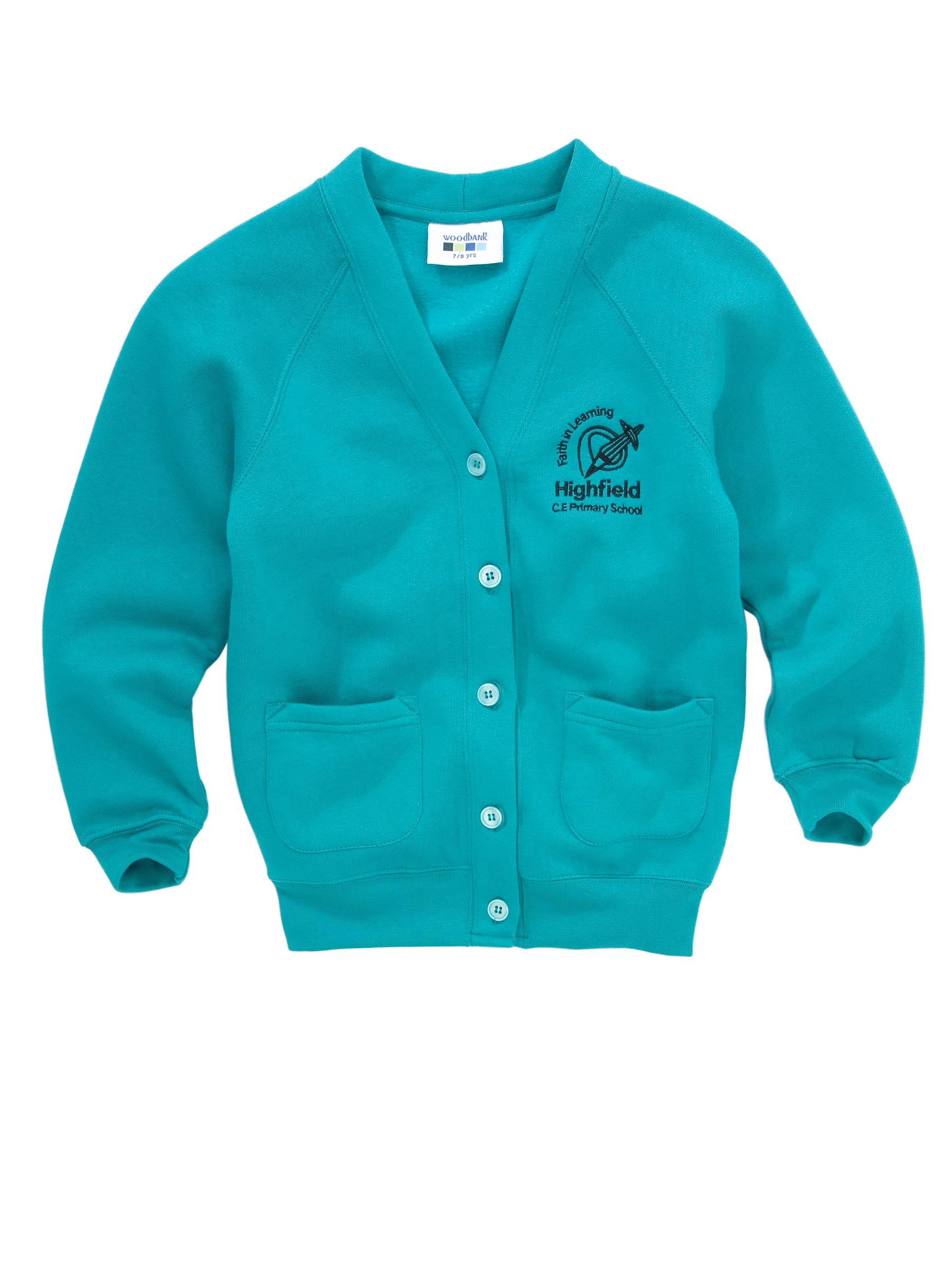 Buy Highfield CE Primary School Girls Cardigan, Jade online at 