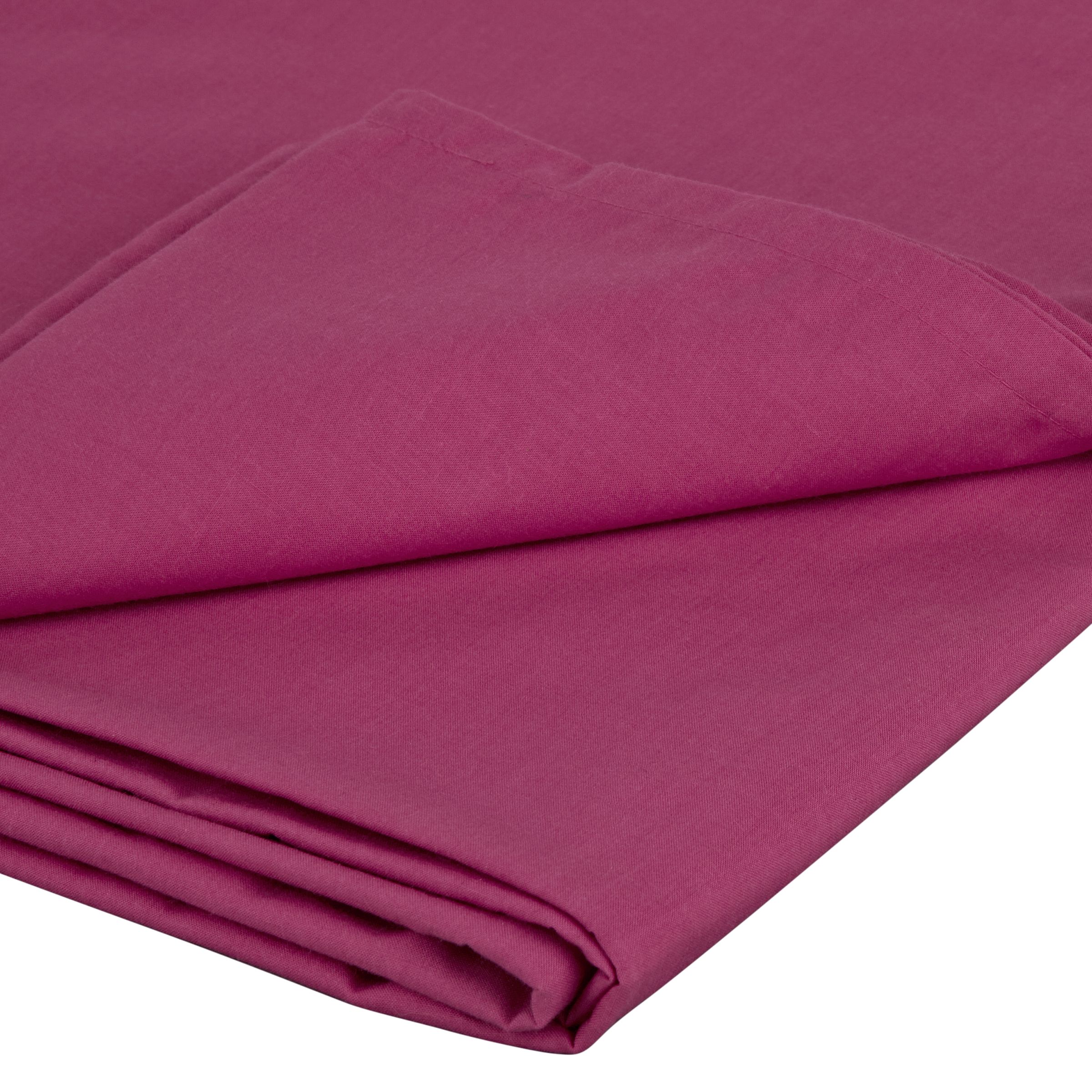 Buy John Lewis Polycotton Percale Flat Sheets, Magenta online at 