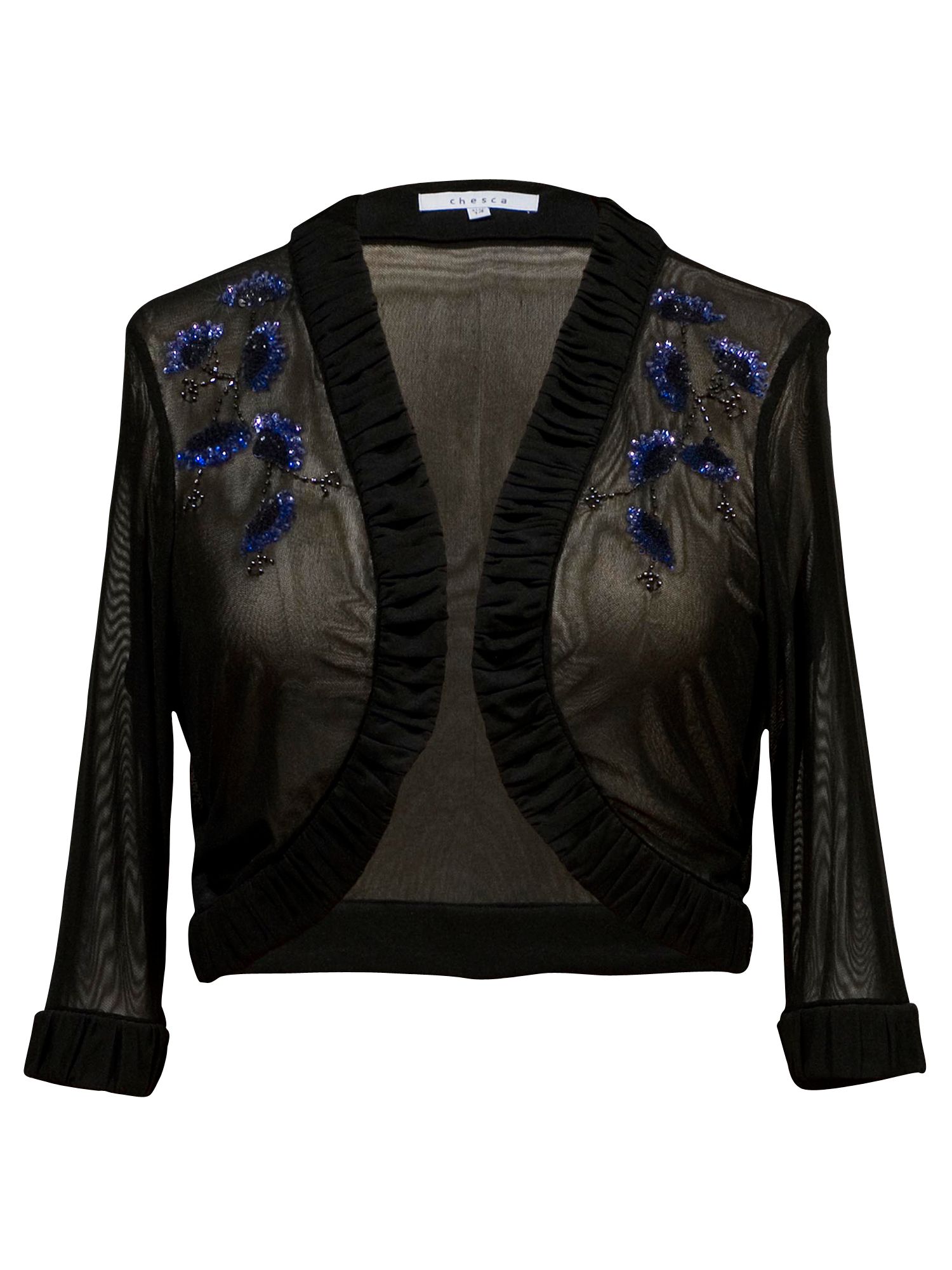 Buy Chesca Beaded Mesh Bolero, Black online at JohnLewis   John 