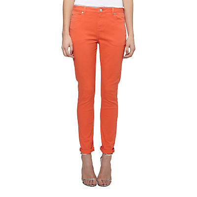 Whistles Charlie Coloured Skinny Jeans, Coral £80