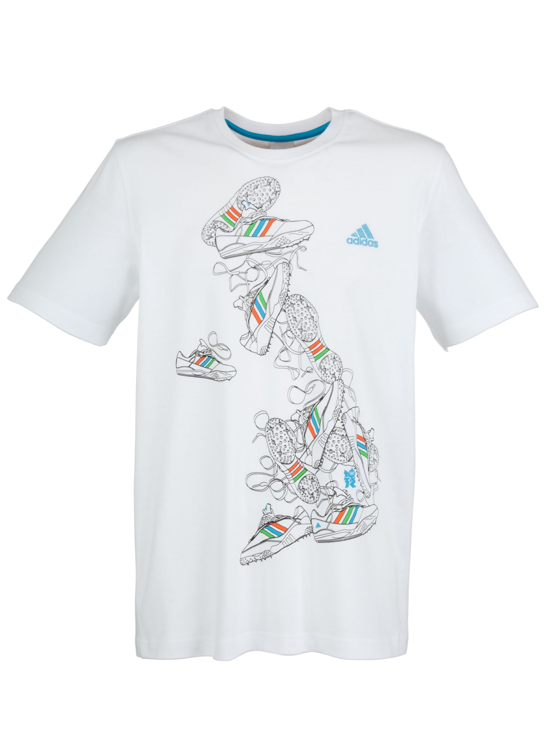 Buy Adidas London 2012 Olympic Spike UK Map Mens T Shirt, White 