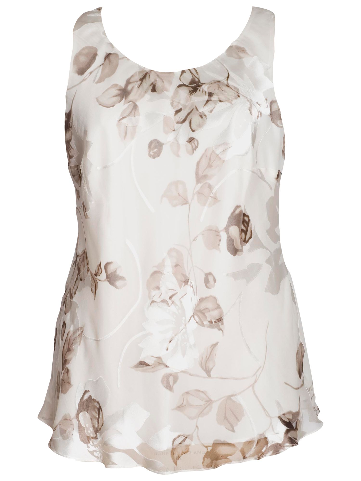 Buy Chesca Floral Camisole, Ivory/Mocha online at JohnLewis   John 