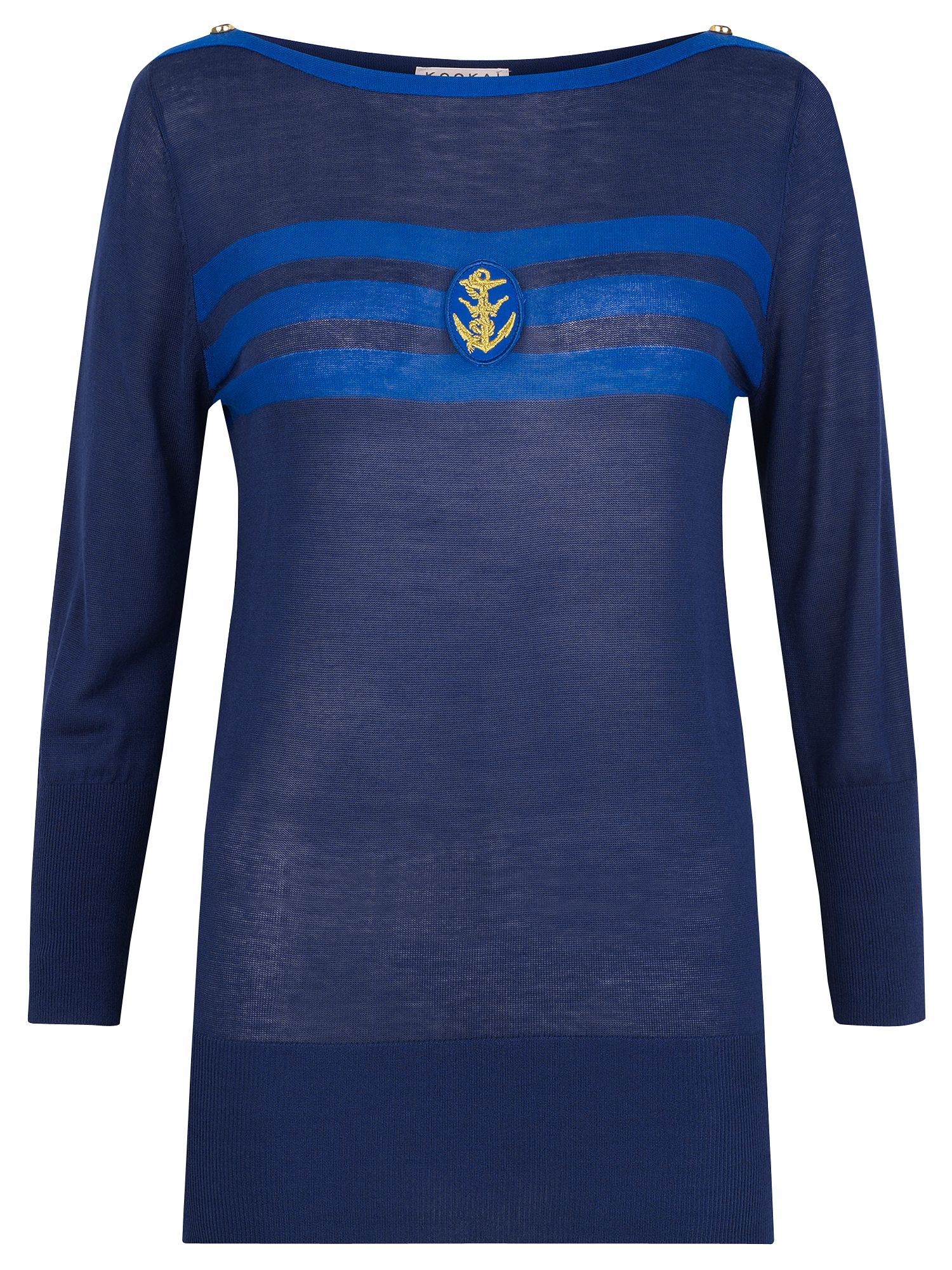 Buy Kookai Nautical Knit Jumper, Deep Blue online at JohnLewis 