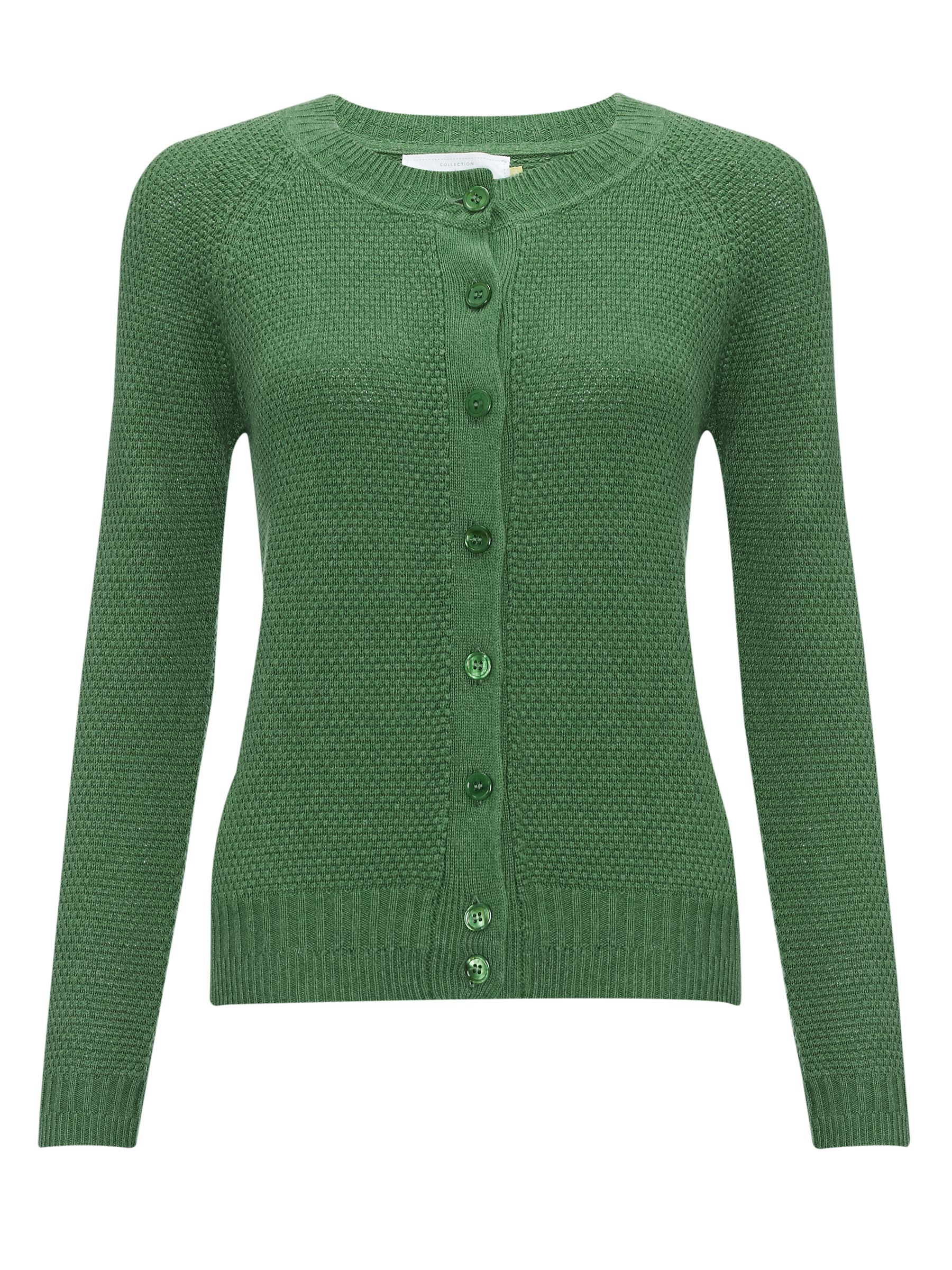 Buy Collection WEEKEND Tuck Stitch Cardigan, Woodland online at 