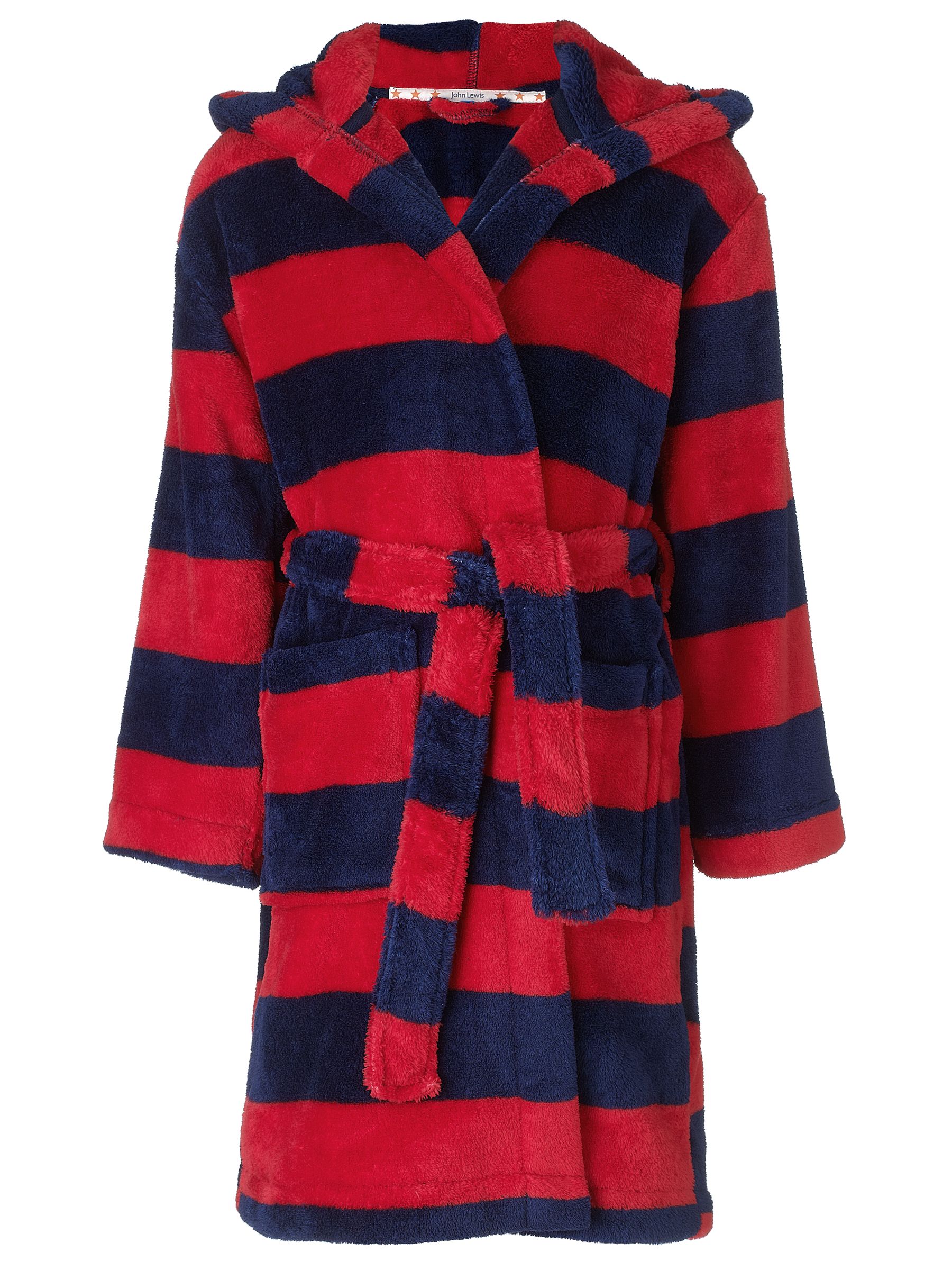 Buy John Lewis Boy Striped Robe, Red/Navy online at JohnLewis 