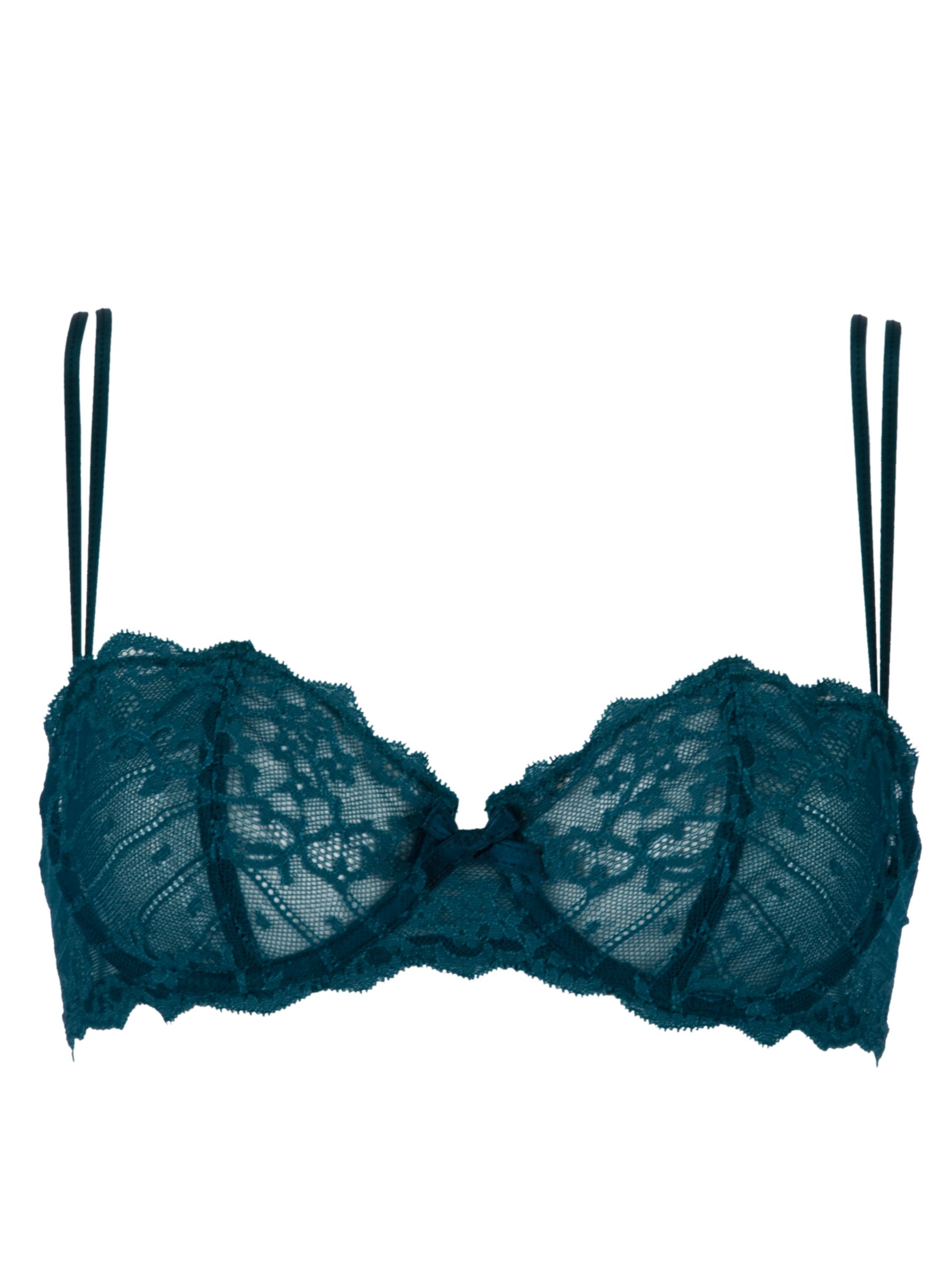 Buy Chantelle Rive Gauche Half Cup Bra, Emerald online at JohnLewis 