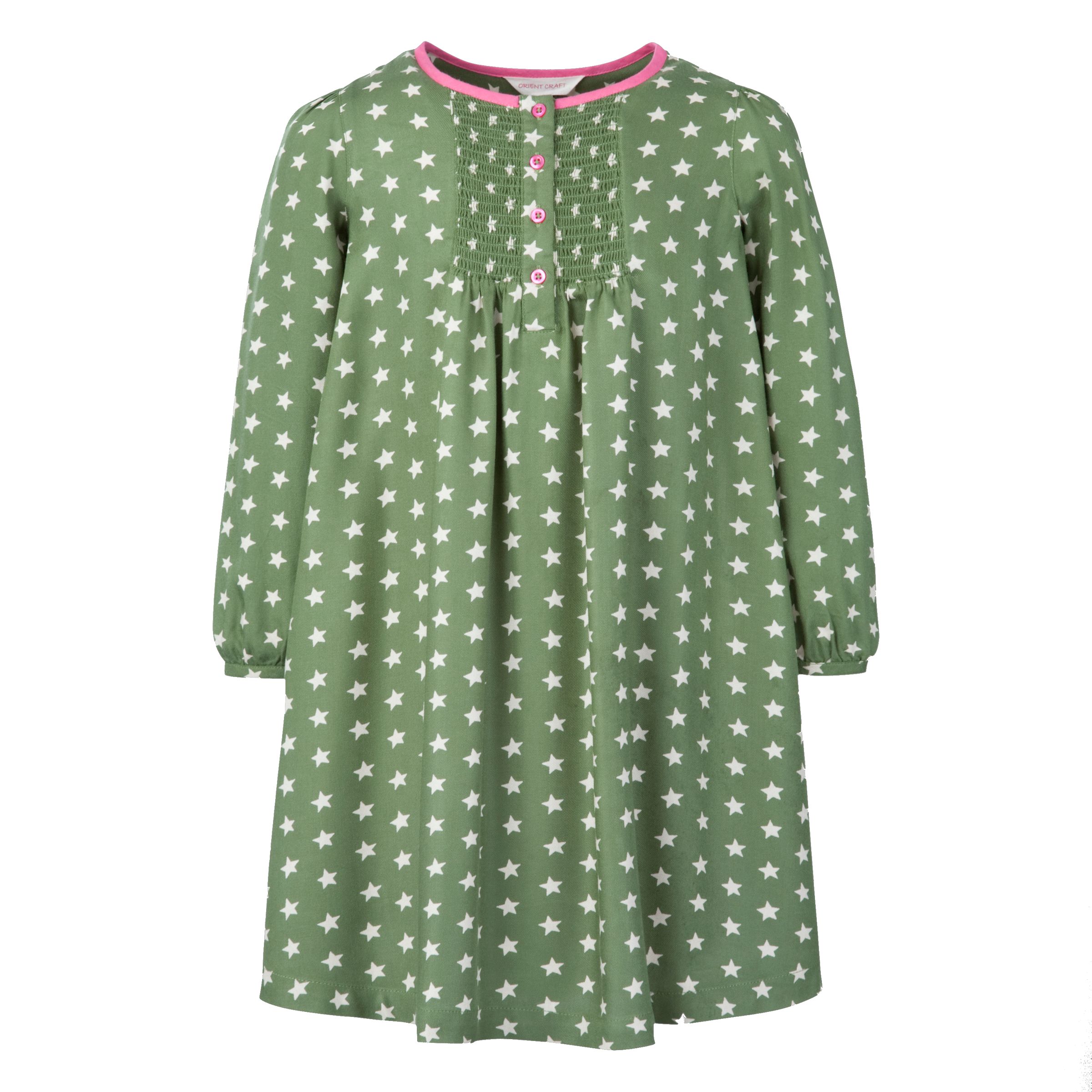 Buy John Lewis Twill Star Dress, Green online at JohnLewis   John 