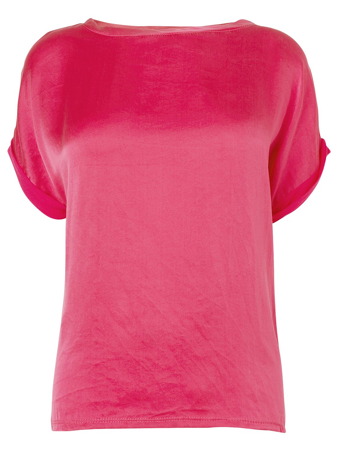 Buy Phase Eight Made in Italy Azalia Silk Front Jersey T Shirt, Azalea 