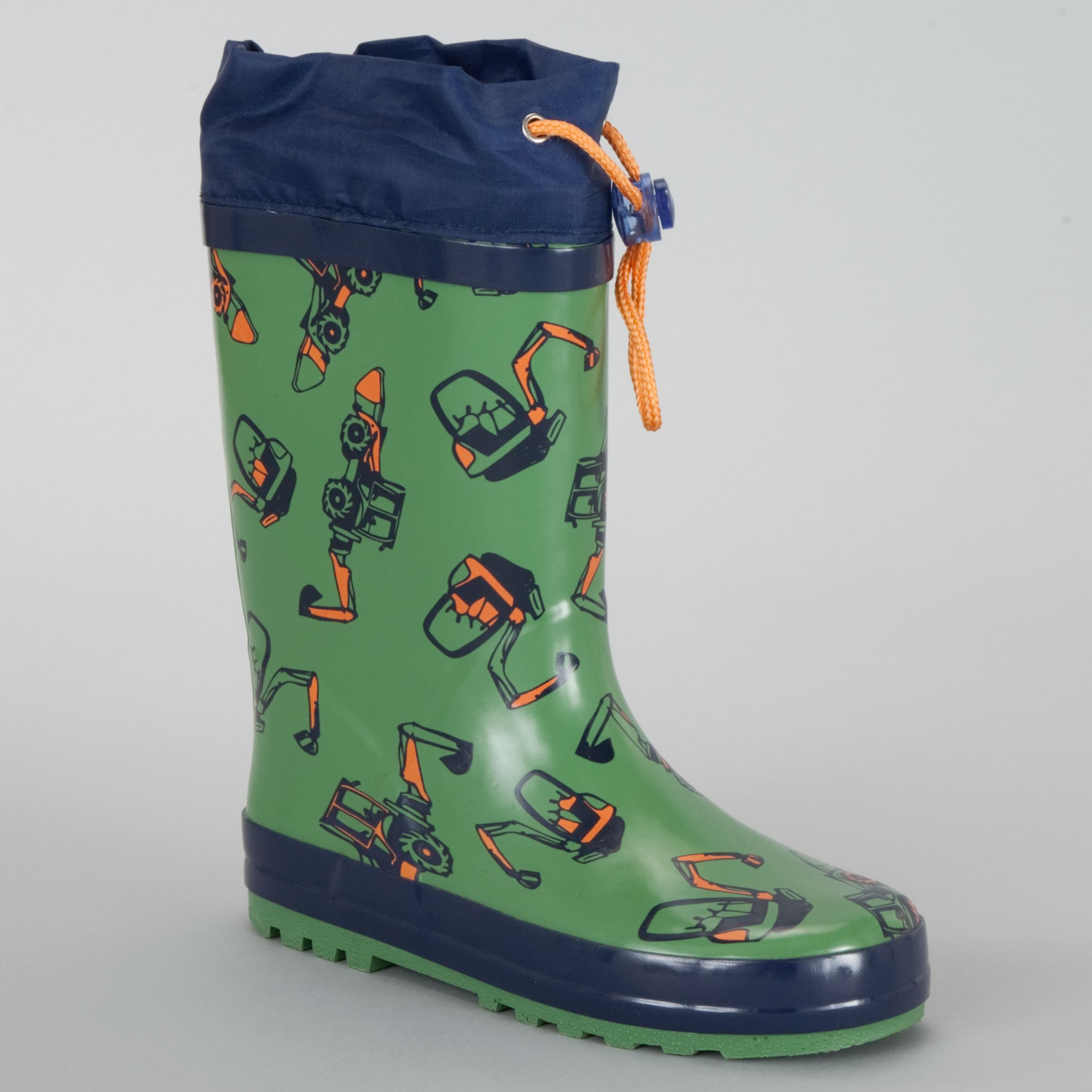 Buy John Lewis Boy Digger Wellington Boots, Green online at JohnLewis 