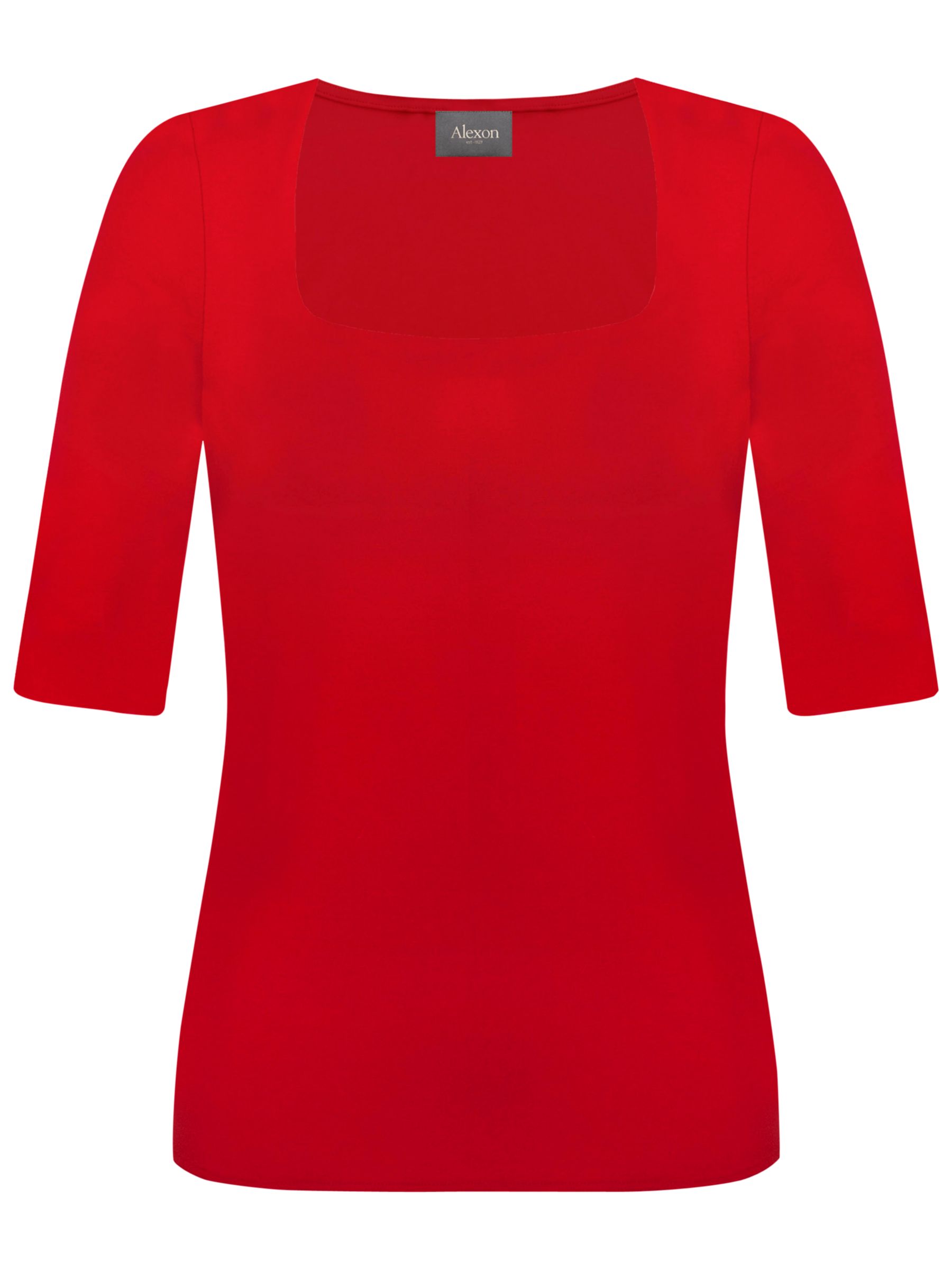 Buy Alexon Basic 3/4 Sleeve Top, Mid Red online at JohnLewis 