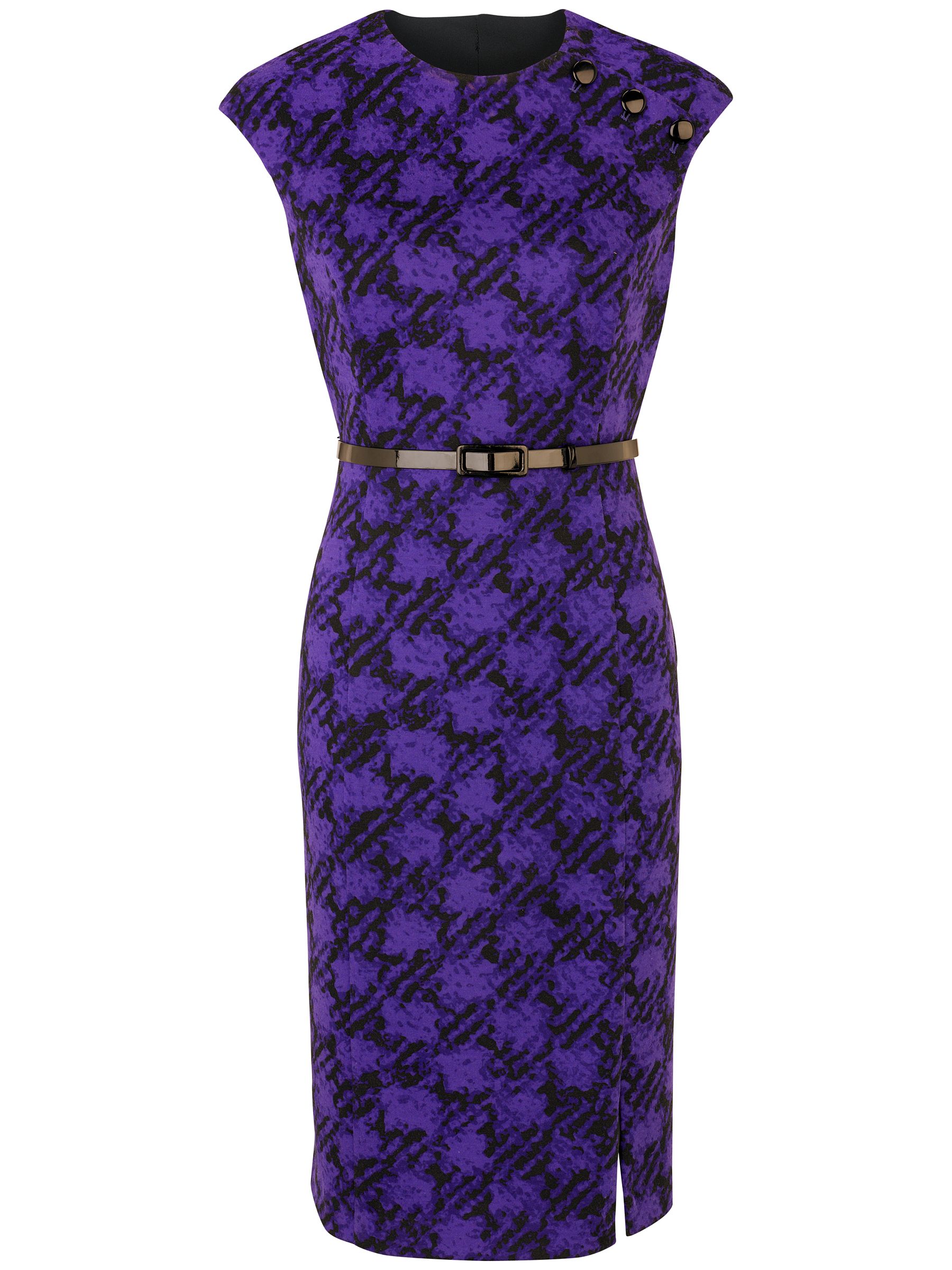 Buy Precis Petite Abstract Print Dress, Dark Purple online at 