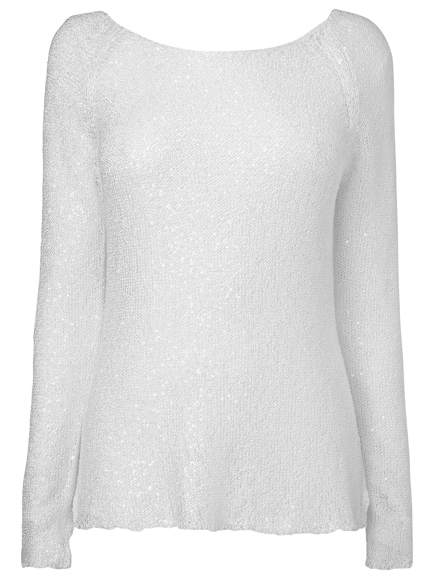 Buy Phase Eight Elsa Sequin Jumper, White online at JohnLewis 