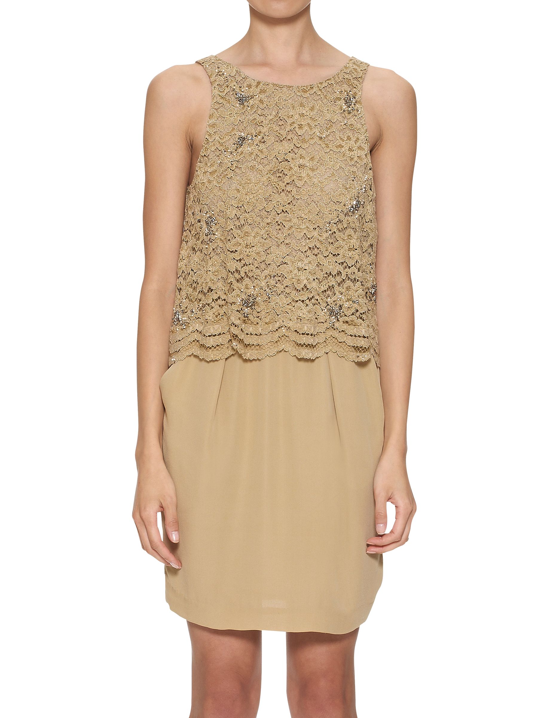 Buy Whistles UIrika Beaded Tiered Dress, Neutral online at JohnLewis 