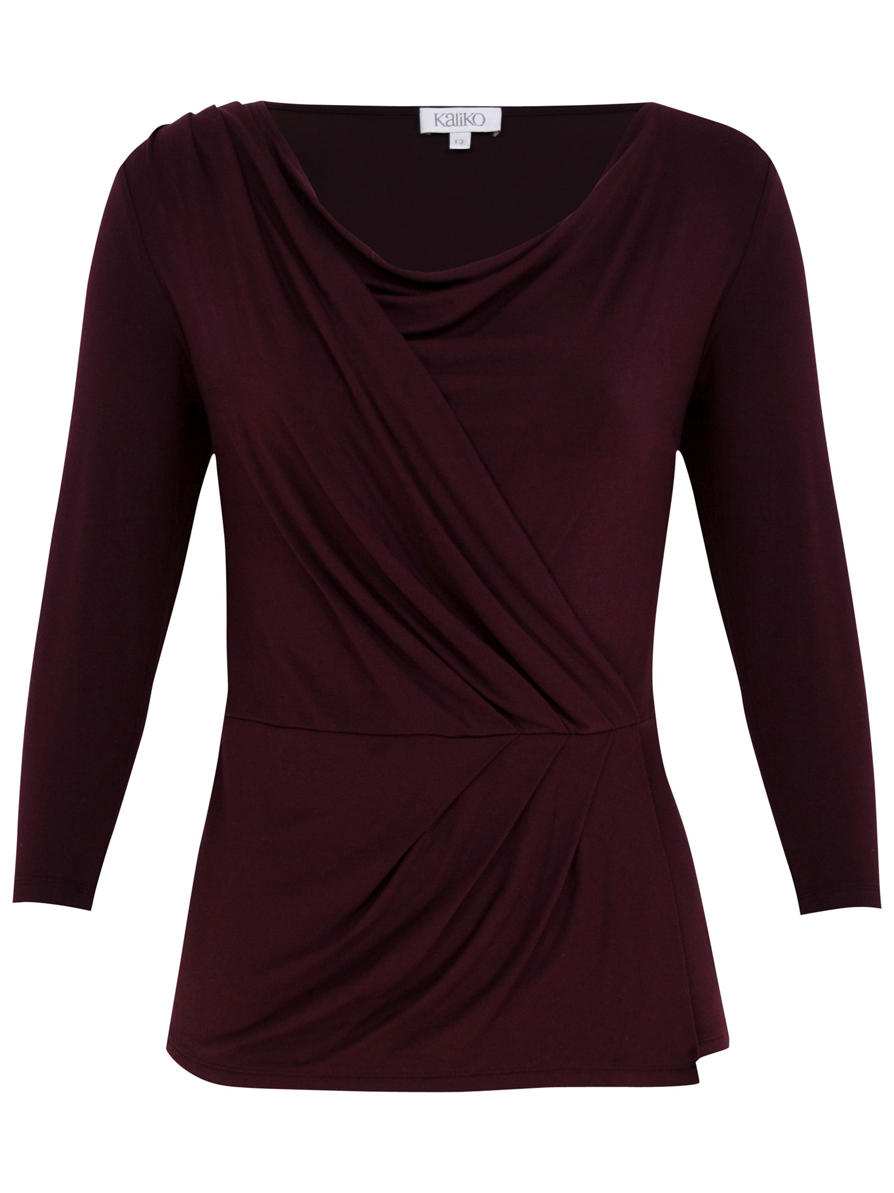 Buy Kaliko Wrap Cowl Top, Deep Red online at JohnLewis   John 