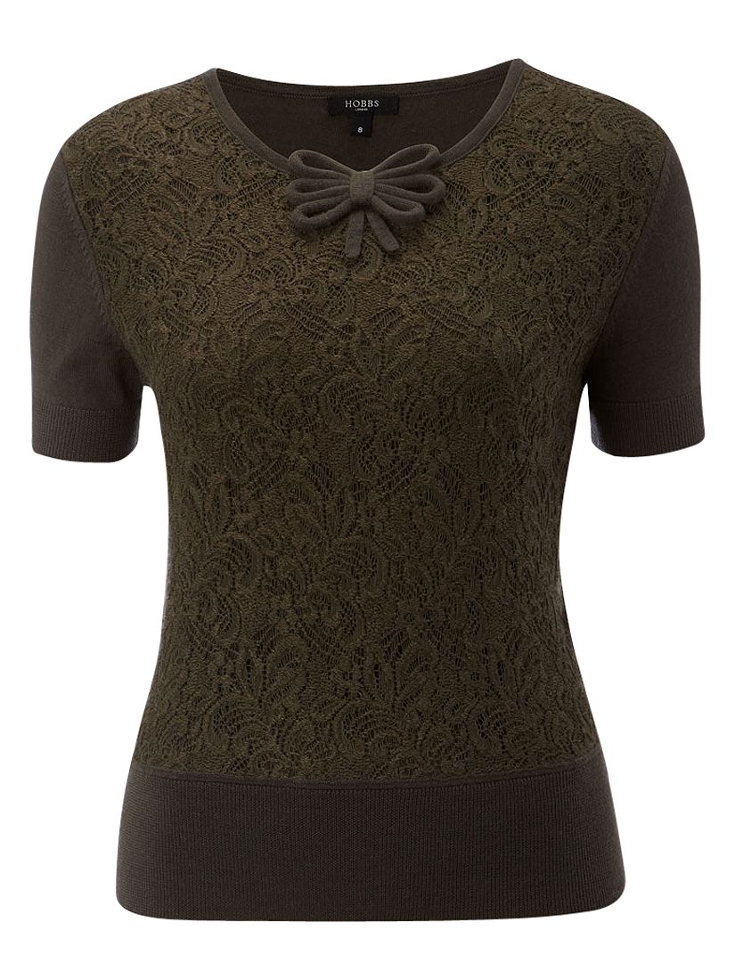 Buy Hobbs Caravaggio Knit Top, Fern online at JohnLewis   John 