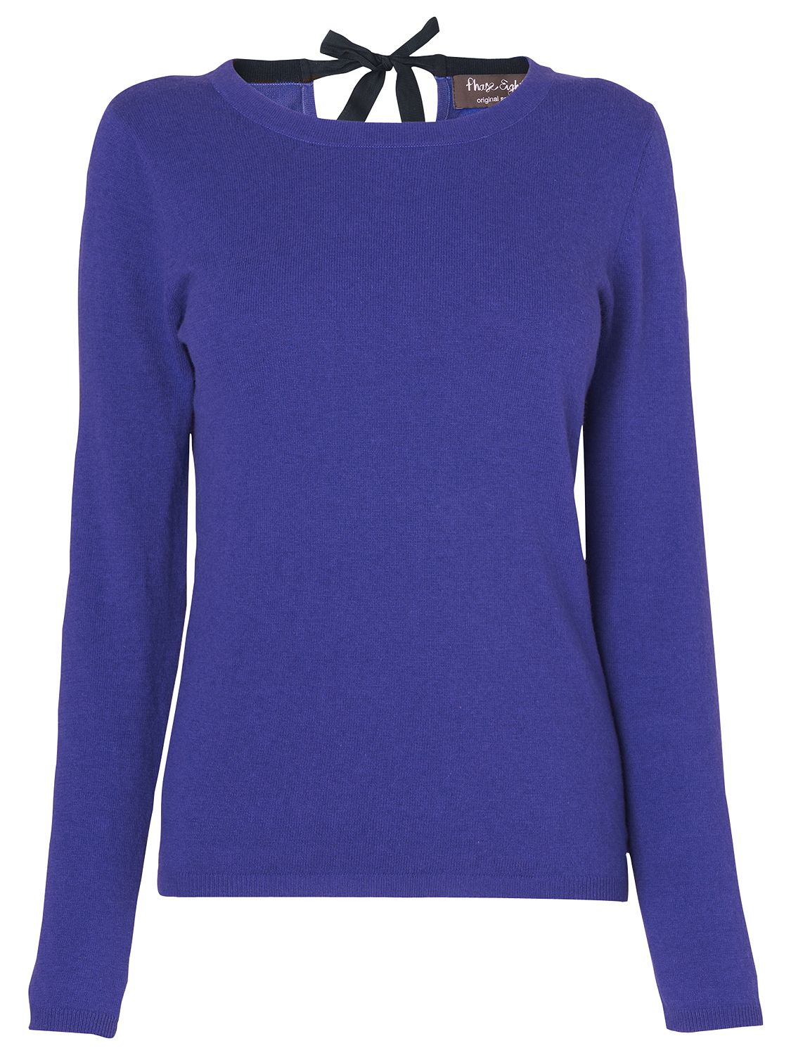 Buy Phase Eight Ellie Tie Jumper, Cobalt/Black online at JohnLewis 