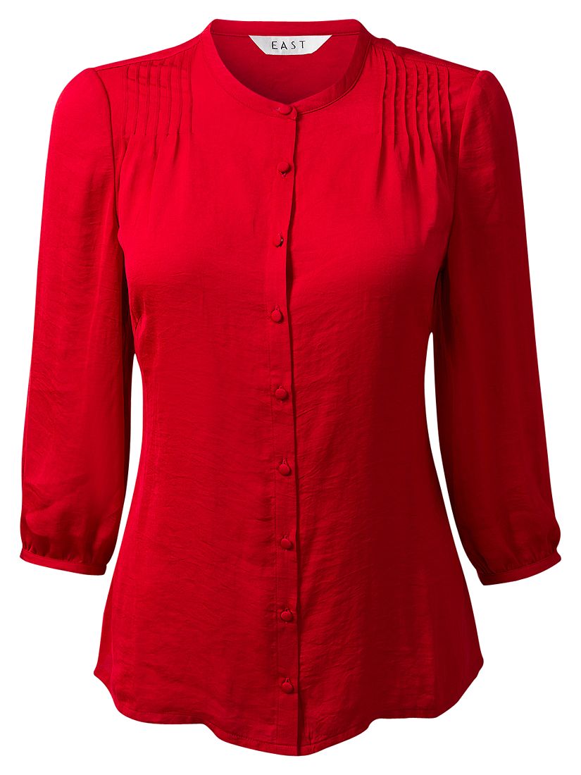 Buy East Pintuck Shoulder Detail Top, Chilli Pepper online at 