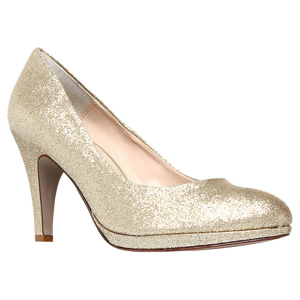 Buy Carvela Alas Glitter Court Shoes, Gold online at JohnLewis 