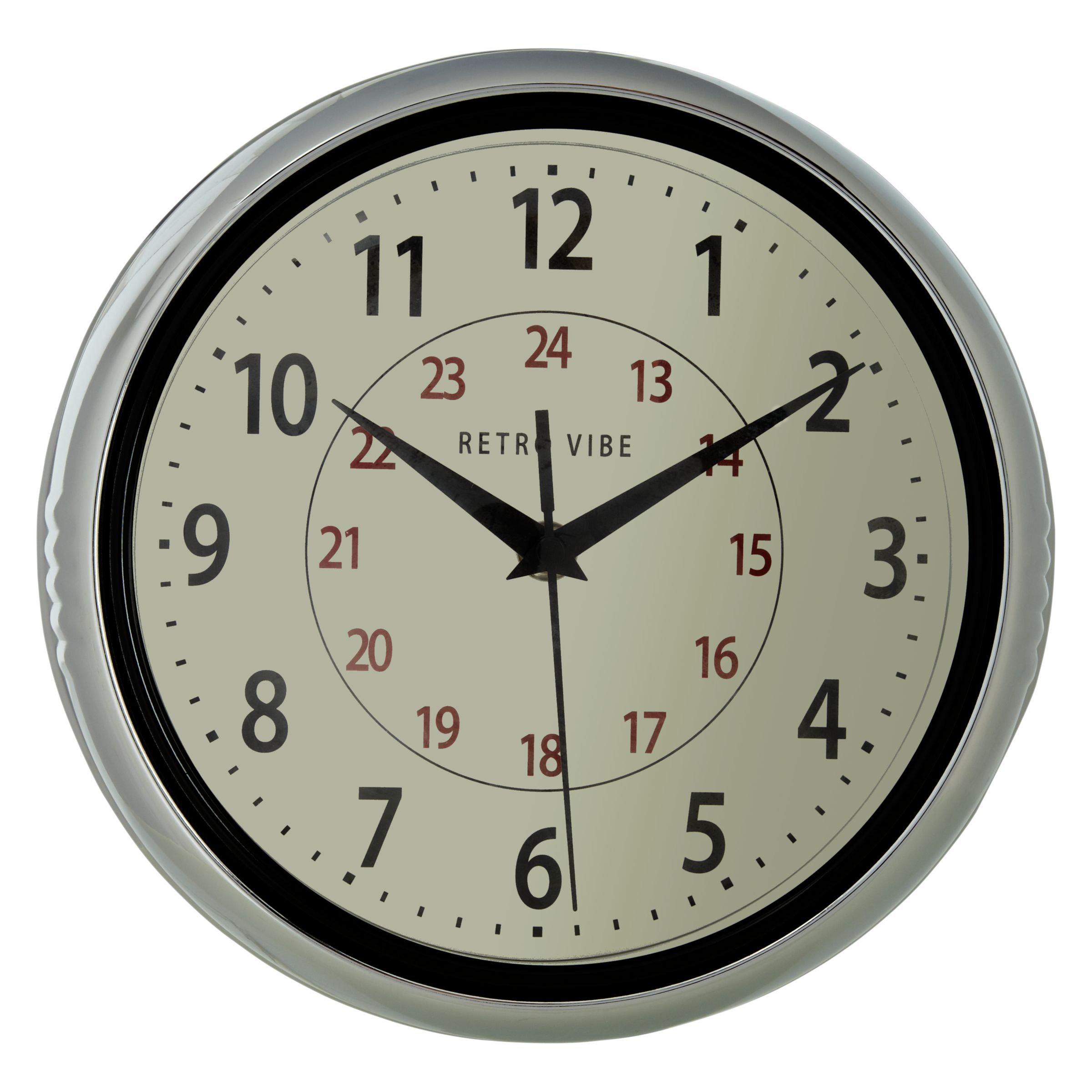 Buy John Lewis Chrome Wall Clock online at JohnLewis   John Lewis