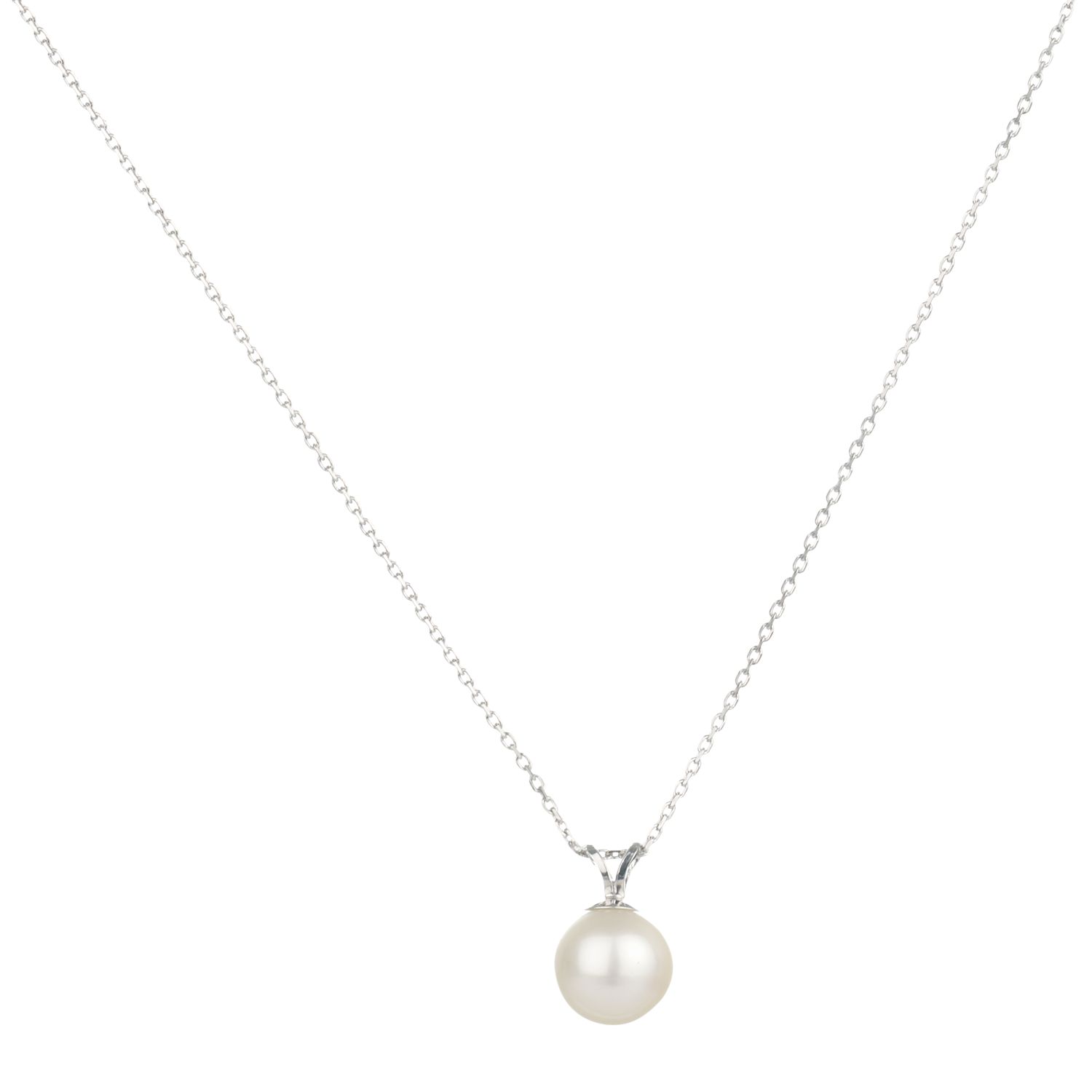 9ct white gold pendant necklace